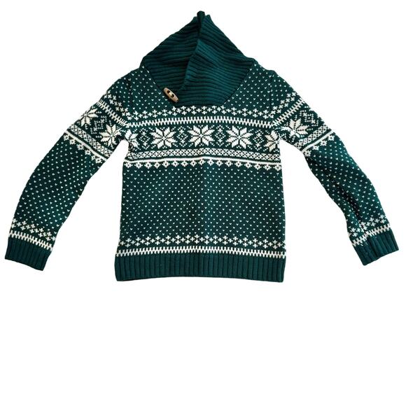 Tahari Shawl Collar Fair Isle Unisex Sweater 2T - Picture 9 of 9